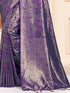 Deeva Sarees Lavender Satin Silk Saree